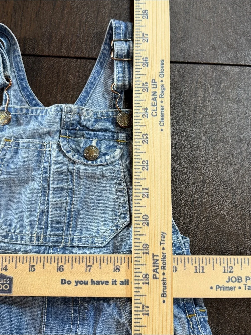 OshKosh B’gosh Denim Kids Vestbak Overalls with Front Bib Pocket Sz 24M